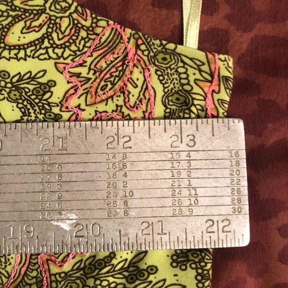 INC International Concepts 1X Green paisley print sleeveless faux wrap top - Picture 6 of 11